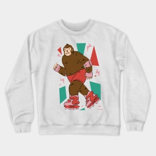 Bigfoot Roller Skating Crewneck Sweatshirt